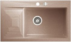 Marmorin HALIT egymedencés gránit mosogató, csepegtetővel, homok 520113007