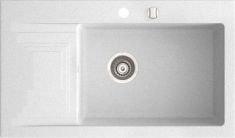 Marmorin HALIT egymedencés gránit mosogató, csepegtetővel, fehér 520113006