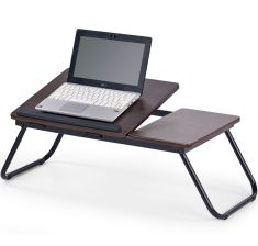 B-19 laptop asztal, sötét dió/fekete színű, 60x34x23 cm HM0849
