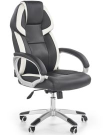 BARTON főnöki forgószék, TILT mechanika, fekete/fehér, 64x68x115-123x45-53 cm, HM1599
