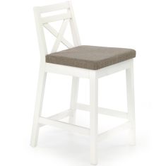 BORYS alacsony bárszék, fehér, 41x48x83 cm HM0754