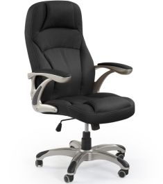 CARLOS főnöki forgószék, TILT mechanika, gumi kerék, fekete, 66x70x106-114x41-49 cm HM0865