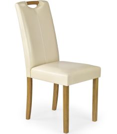 CARO fa étkezőszék, bükkfa/krém színű, 42x58x96x45 cm HM1340