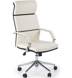 COSTA főnöki forgószék, TILT mechanika, fehér/fekete, 50x63x117-124x47-55 cm HM0872