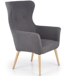 COTTO fotel, fa lábakkal, sötétszürke színű, 73x76x99x43 cm, HM1727