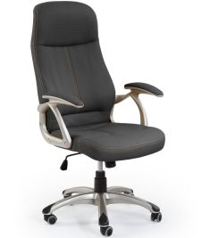 EDISON főnöki forgószék, TILT mechanika, gumi kerék, fekete, 64x70x111-118x43-50 cm HM0883