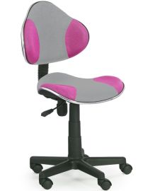 FLASH gyerek forgószék, szürke/rózsaszín színű, 46x50x77-89x36-49 cm HM1054