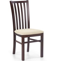 GERARD fa étkezőszék, sötét dió/bézs színű, 44x43x96x47 cm HM1369