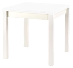 GRACJAN bővíthető étkezőasztal, fehér színű, 80-160x80x76 cm HM0142