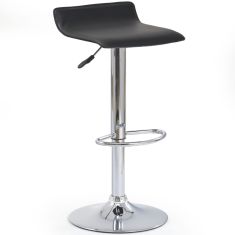 H-1 bárszék, állítható magasságú, fekete/króm színű, 40x39x63-84x58-80 cm HM0760