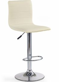 H-21 bárszék, állítható magasságú, krém/króm színű, 40x42x93-115x61-82 cm HM0775