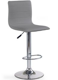 H-21 bárszék, állítható magasságú, szürke/króm színű, 40x42x93-115x61-82 cm HM0776