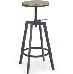 H-64 bárszék, állítható magasságú, kávé/fekete színű, 30x63-80 cm HM0803