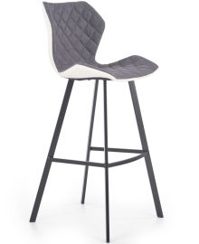 H-83 bárszék, szürke/fehér/fekete színű, 48x50x113x85 cm, HM1585