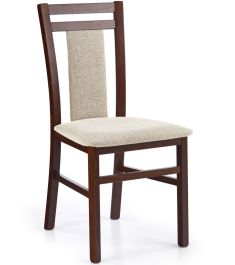 HUBERT fa étkezőszék, sötét dió/VILA 2 színű, 45x51x90x47 cm HM1371