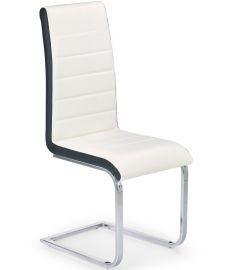 K-132 étkezőszék, fehér/fekete/króm színű, 42x57x99x49 cm HM1170