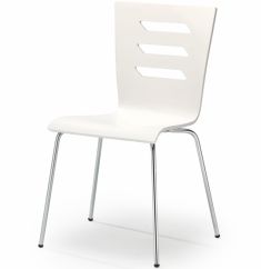 K-155 étkezőszék, fehér/króm színű, 43x47x85x44 cm HM1188