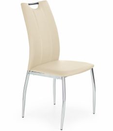 K-187 étkezőszék, bézs/króm színű, 44x41x97x45 cm HM1203