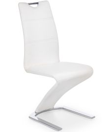 K-188 étkezőszék, fehér/króm színű, 45x63x101x48 cm HM1208