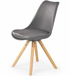 K-201 étkezőszék, szürke/bükkfa színű, 48x57x81x48 cm HM1222