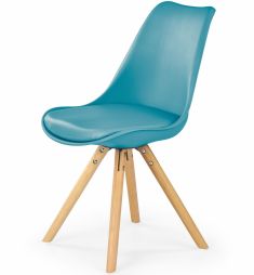 K-201 étkezőszék, türkiz/bükkfa színű, 48x57x81x48 cm HM1223