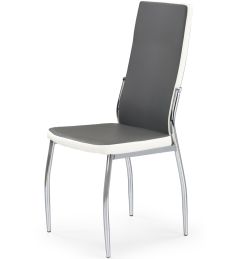 K-210 étkezőszék, szürke/fehér/króm színű, 42x42x100x47 cm HM1240