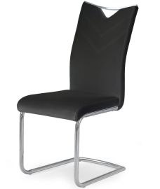 K-224 étkezőszék, fekete/króm színű, 44x59x100x47 cm HM1260