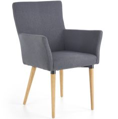 K-274 étkezőszék fa lábakkal, sötétszürke színű, 62x61x92x49 cm, HM1651