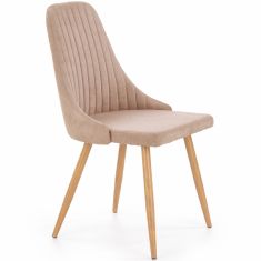 K-285 étkezőszék, bézs/fa színű, 56x49x85x50 cm, HM1662