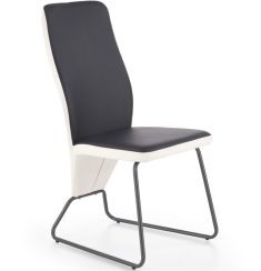 K-300 étkezőszék, fehér/fekete/grafit színű, 45x57x96x46 cm, HM1677