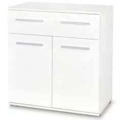 LIMA 1 fiókos, 2 ajtós komód, fehér színű, 77x40x82 cm HM0257