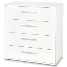 LIMA 4 fiókos komód, fehér színű, 77x40x82 cm HM0263