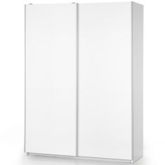 LIMA tolóajtós gardróbszekrény, fehér, 153x58x210 cm, HM1464