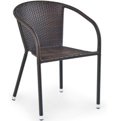 MIDAS kerti szék, rattan/acél, sötétbarna, 57x57x78x45 cm HM0839