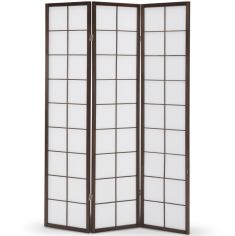 PAR-1 paraván, japán stílusú, wenge színű, 3 részes, 43x2x178 (x3) cm HM0741