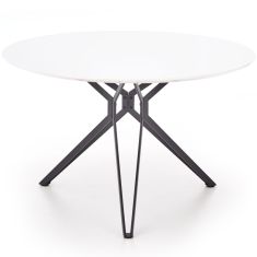 PIXEL kerek étkezőasztal, fehér/fekete, 120x76 cm HM0073