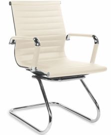 PRESTIGE SKID irodai szék, krém/króm színű, 61x55x88x46 cm HM0916