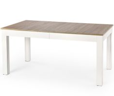 SEWERYN bővíthető étkezőasztal, sonoma tölgy/fehér színű, 160-300x90x76 cm HM0165