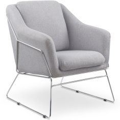 SOFT fotel, szürke/króm színű, 69x76x81 cm HM0678