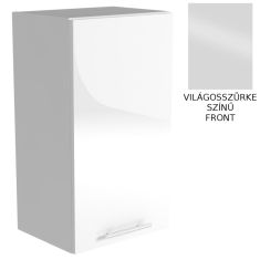 VENTO elemes konyhabútor, felső szekrény, 1 ajtós, szürke/fehér, 45x72x30 cm HM0229