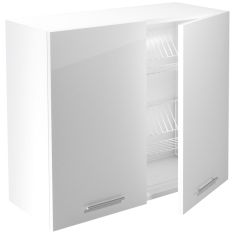 VENTO elemes konyhabútor, felső szekrény, edényszárítóval, fehér, 80x72x30 cm, HM1695