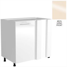 VENTO elemes konyhabútor, sarok alsószekrény, 1 ajtós, bézs/fehér, 100(80)x82x52 cm HM0205