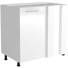 VENTO elemes konyhabútor, sarok alsószekrény, 1 ajtós, fehér, 100(80)x82x52 cm HM0206