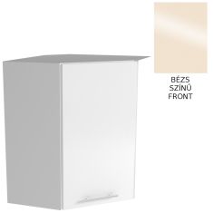 VENTO elemes konyhabútor, sarok felső szekrény, 1 ajtós, bézs/fehér, 60x72x30 cm HM0236