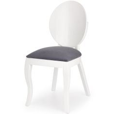 VERDI fa étkezőszék, fehér/szürke, 43x52x90x51 cm HM1413