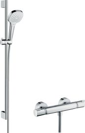 Hansgrohe CROMA SELECT E zuhanyszett, termosztátos zuhany csapteleppel, króm/fehér, 27082400