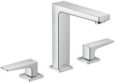 Hansgrohe Metropol 3-lyukú mosdó csaptelep 160, Push-Open lefolyóval, normál fogantyúval32515000