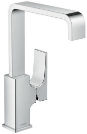 Hansgrohe Metropol magasított mosdó csaptelep, Push-Open lefolyóval, króm 32511000