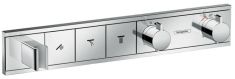 Hansgrohe RainSelect falba építhető zuhany csaptelep külső rész, 3 fogyasztó, króm 15356000