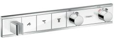 Hansgrohe RainSelect falba építhető zuhany csaptelep külső rész, 3 fogyasztó, fehér-króm 15356400
